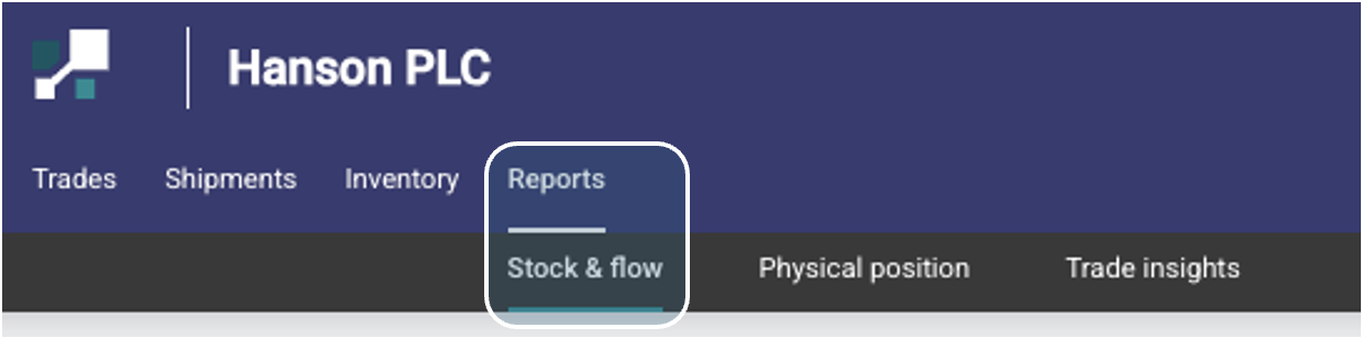 Accessing the Stock &amp; Flow Report